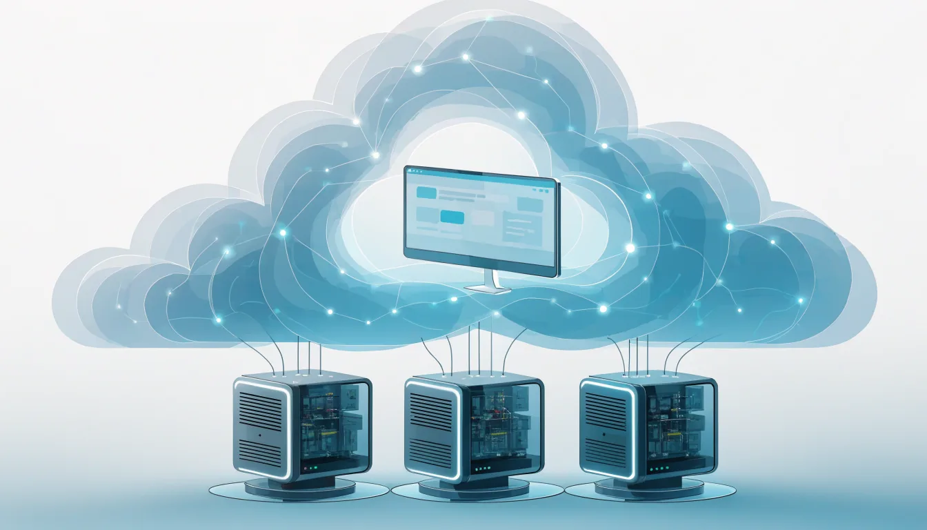 Minh họa máy chủ Cloud VPS kết nối với website qua hạ tầng đám mây