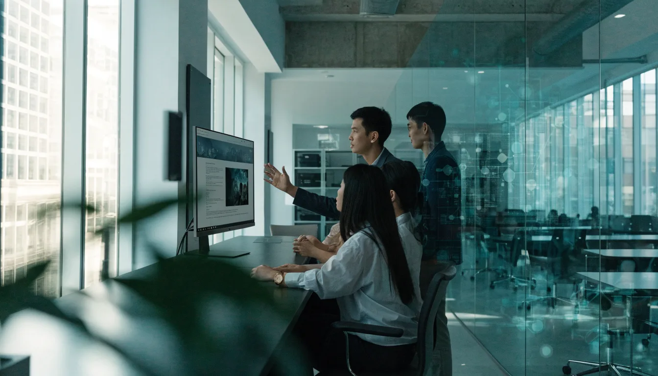 Đội ngũ doanh nghiệp trao đổi về website và hạ tầng lưu trữ