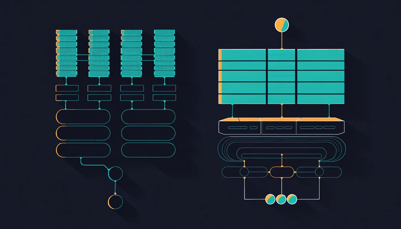 Minh họa đối chiếu CPU, RAM, lưu trữ và mạng của hai gói VPS
