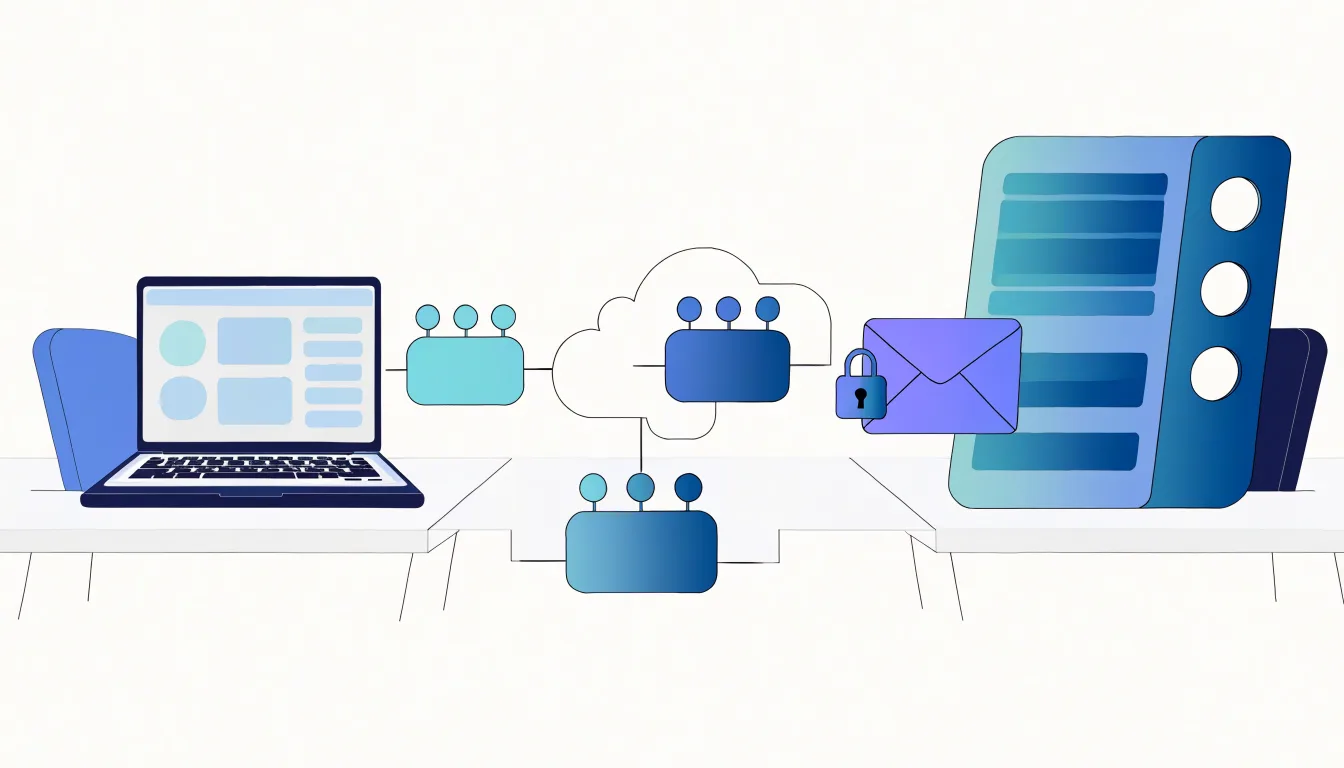 Minh họa các bước cấu hình DNS và tạo email theo tên miền