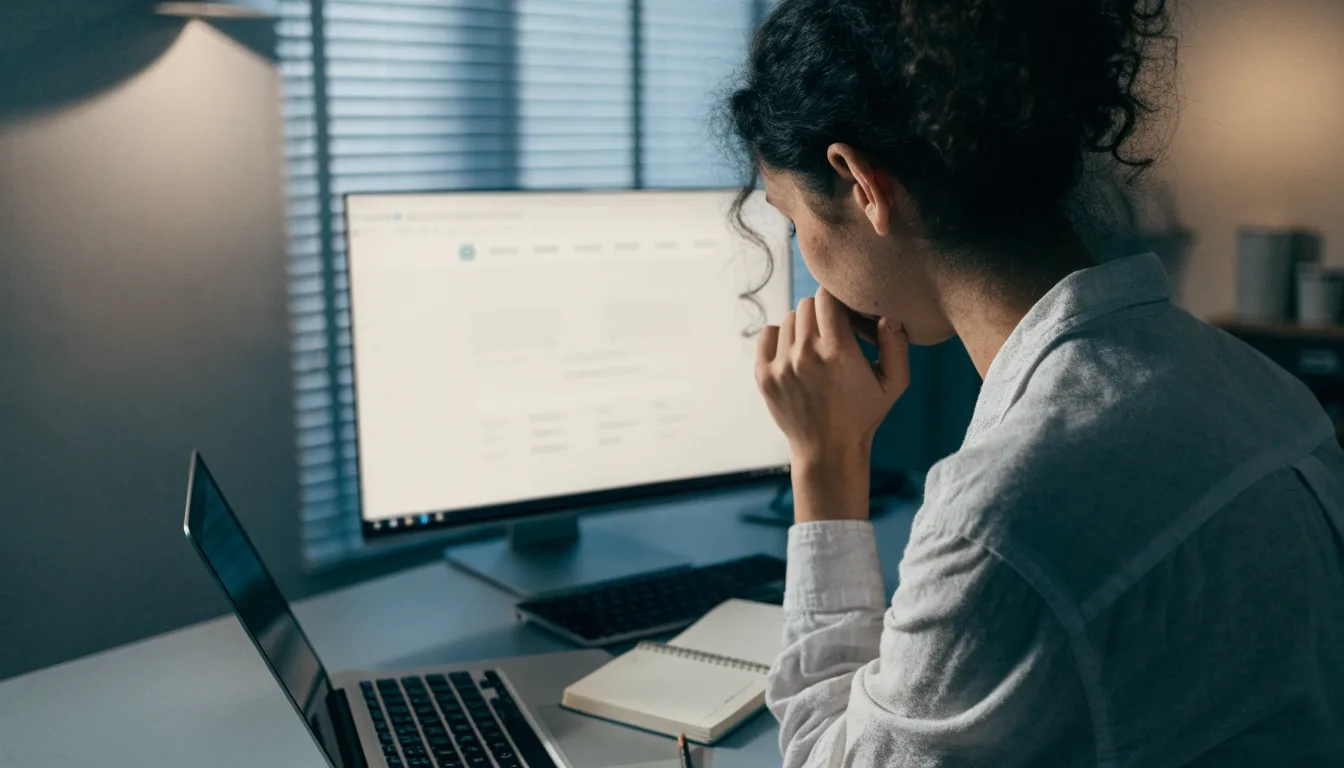 Quản trị viên kiểm tra trang web gặp lỗi trên màn hình