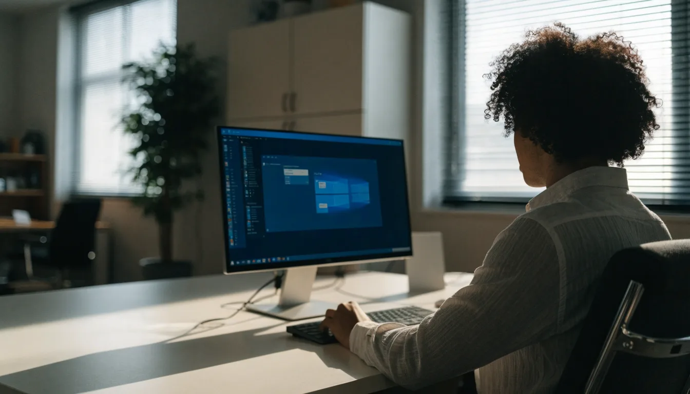 Người dùng mở kết nối Remote Desktop đến VPS Windows trên máy tính