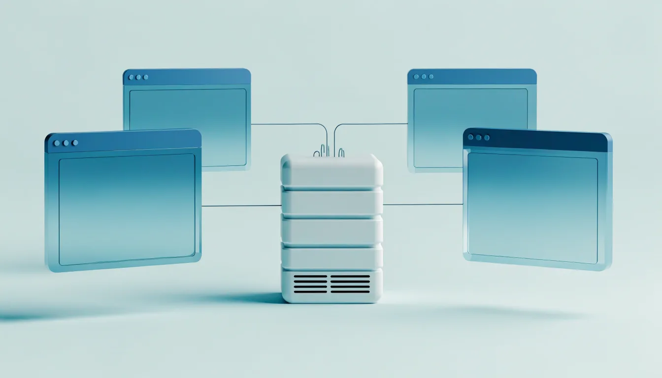 Sơ đồ nhiều website cùng kết nối với một máy chủ hosting