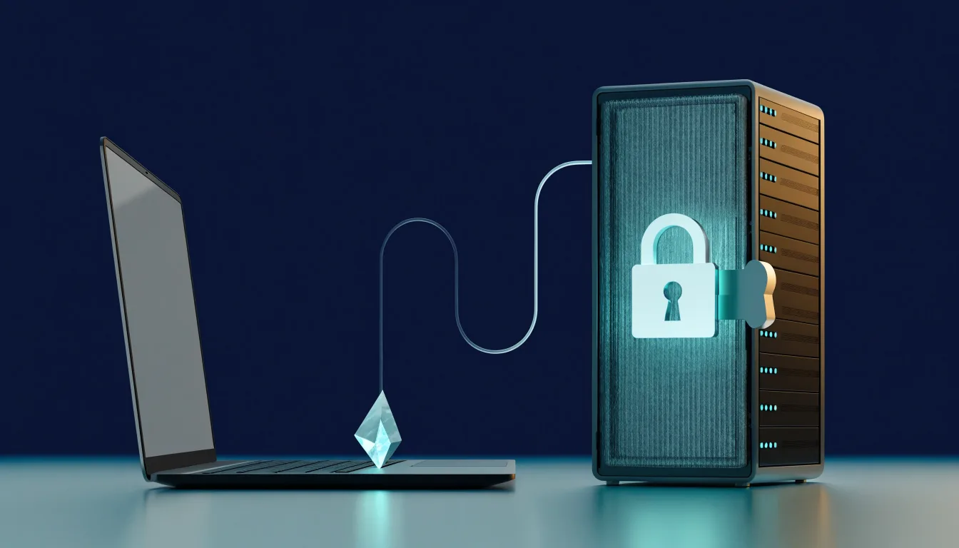 Minh họa private key trên máy tính xác thực với public key trên VPS